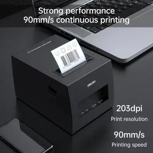 Deli E886BW Receipt & Label Printer