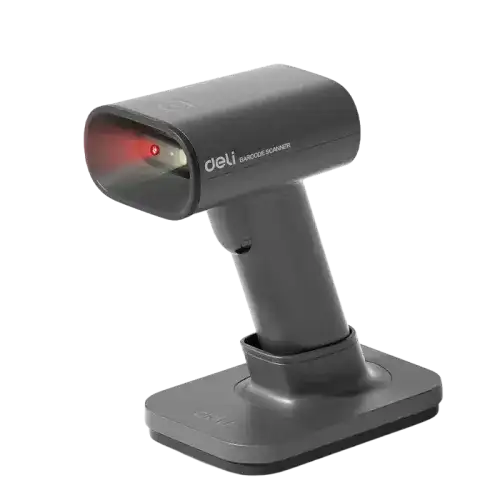Deli ES228WB Handheld Wireless Barcode Scanner With Stand